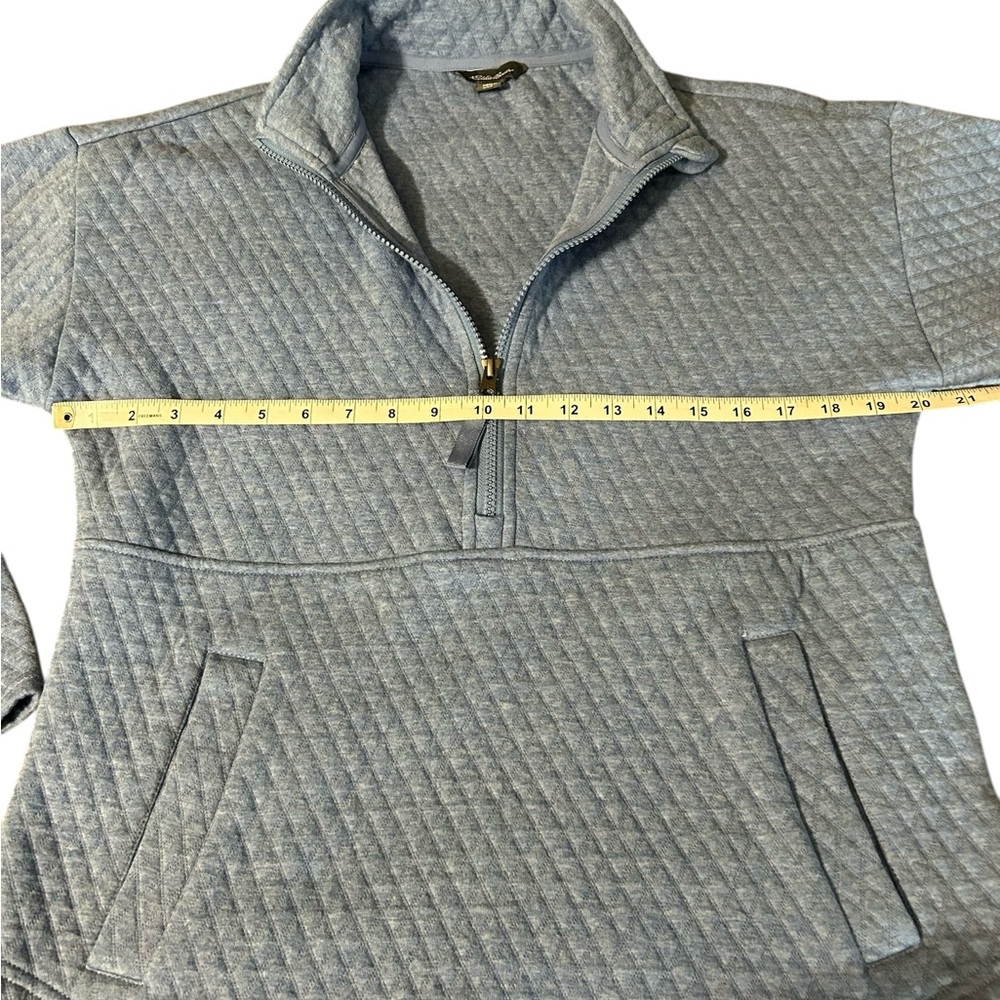 Eddie Bauer Quilted Half-Zip in Blue - Picture 9 of 12